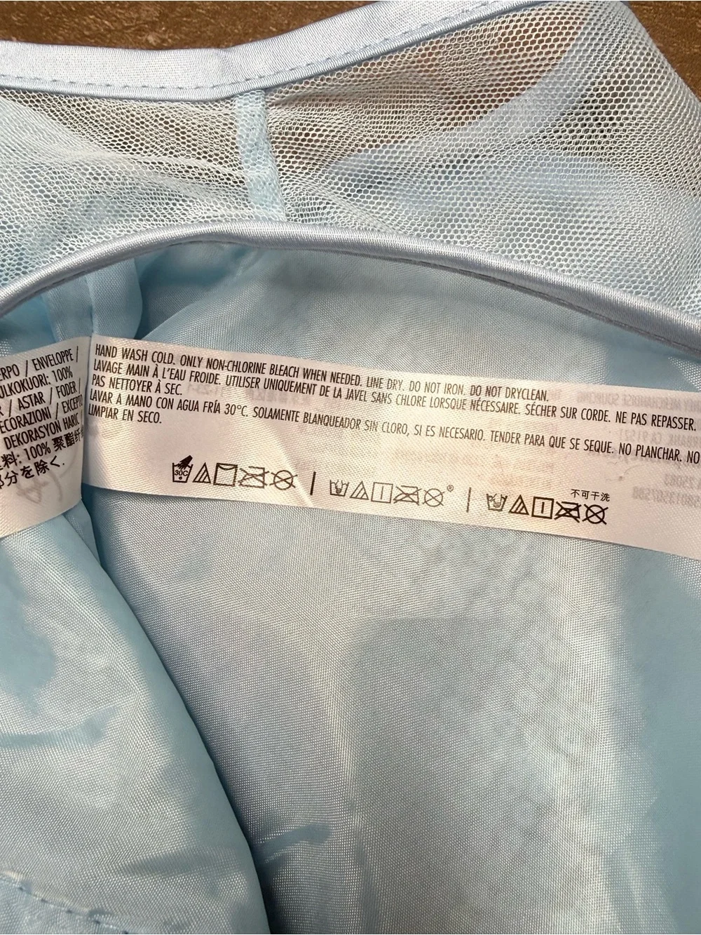 Like New Disney Light Blue Elsa Tulle Dress with Mesh Overlay 5/6